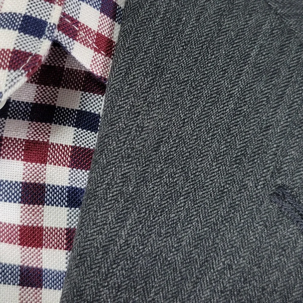 Ralph‎ Lauren Men's Sport Coat Blazer Three Button Gray Herringbone Wool 44R